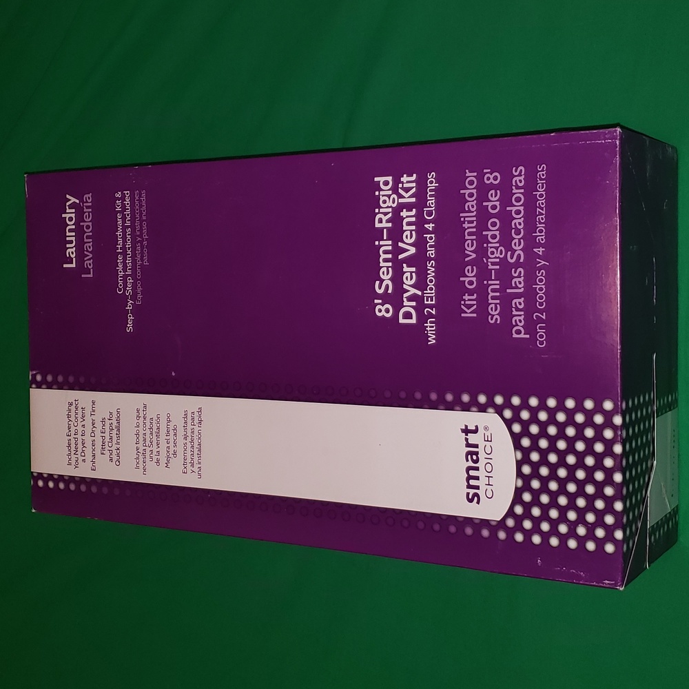 Smart Choice 8' Semi-Rigid Dryer Duct Vent Kit New Open Box